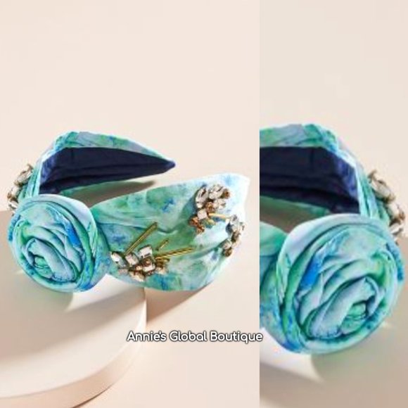 NWT, Anthropologie Shibori Rosette Embellished Headband main image 13